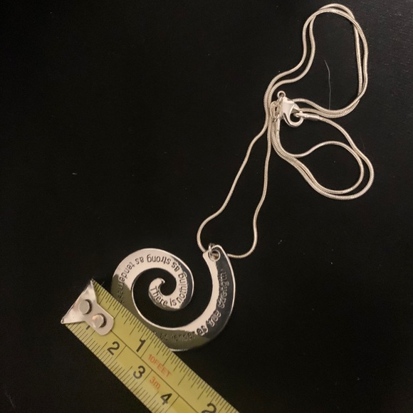 2/$60 Swirl”there is nothing as strong as”Necklace - Picture 2 of 4